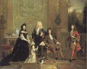 French school Louis XIV and his Heirs France oil painting artist
